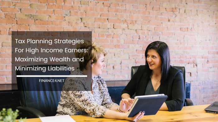 Tax planning for high-income earners