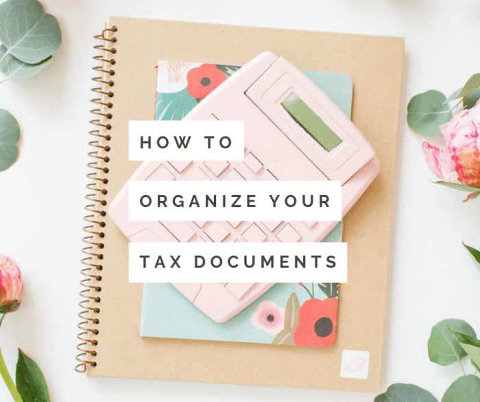 Receipts tax organizing